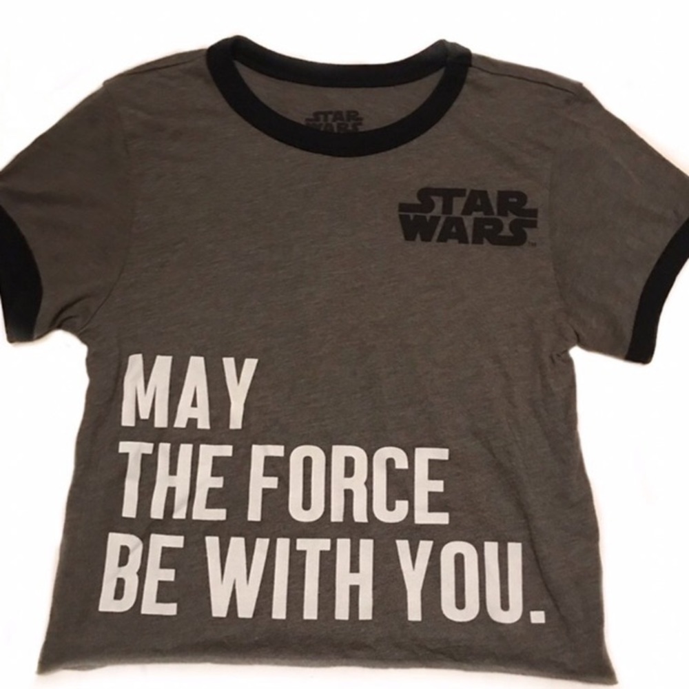 Star Wars Gray crop top